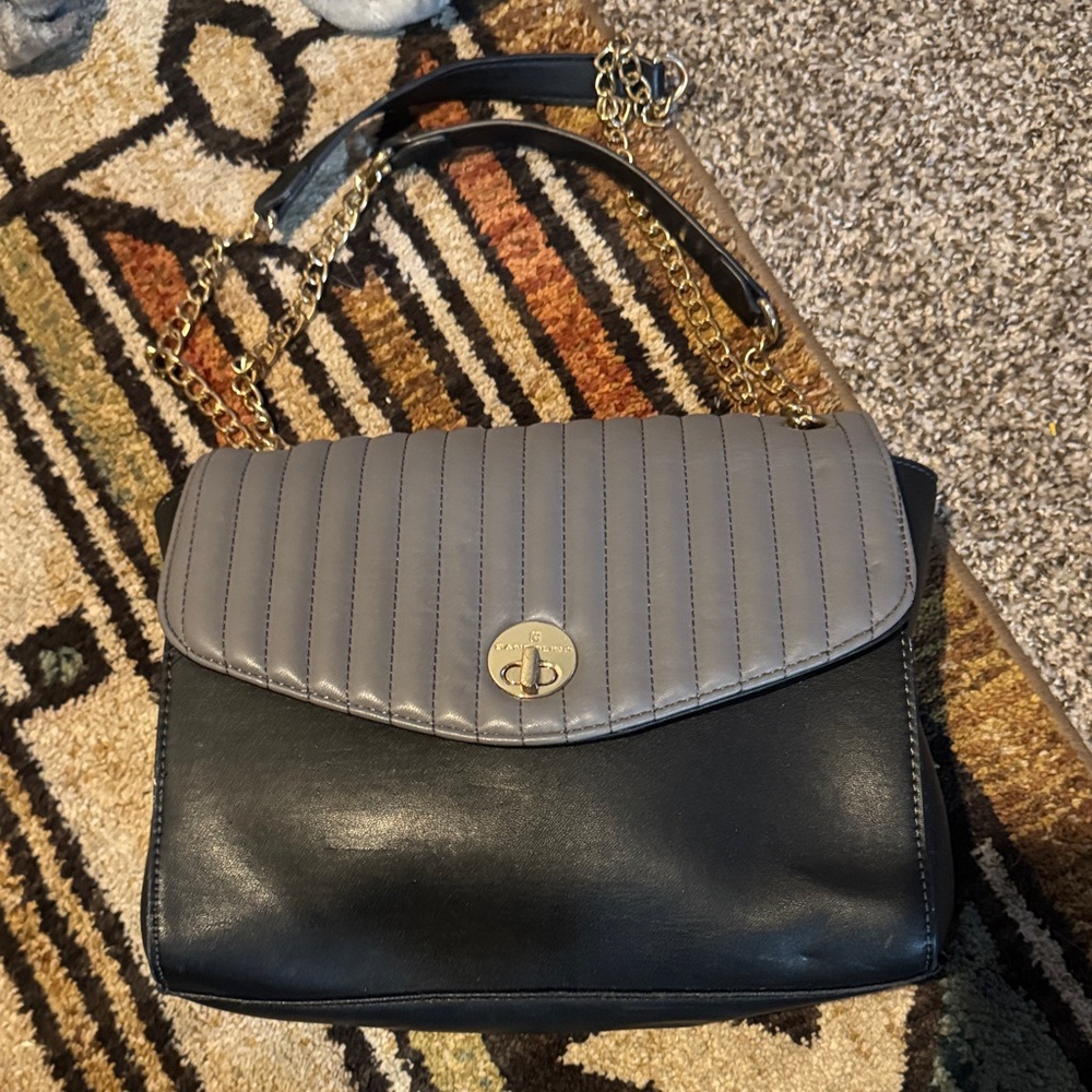 Elegant Black and Gray Women's Bag